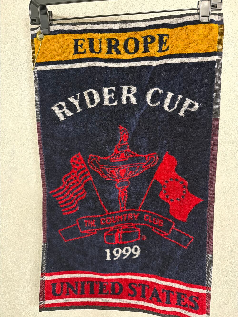 1999 Ryder Cup Golf Towel Sir Christopher Hatton 100% Cotton Battle of Brookline